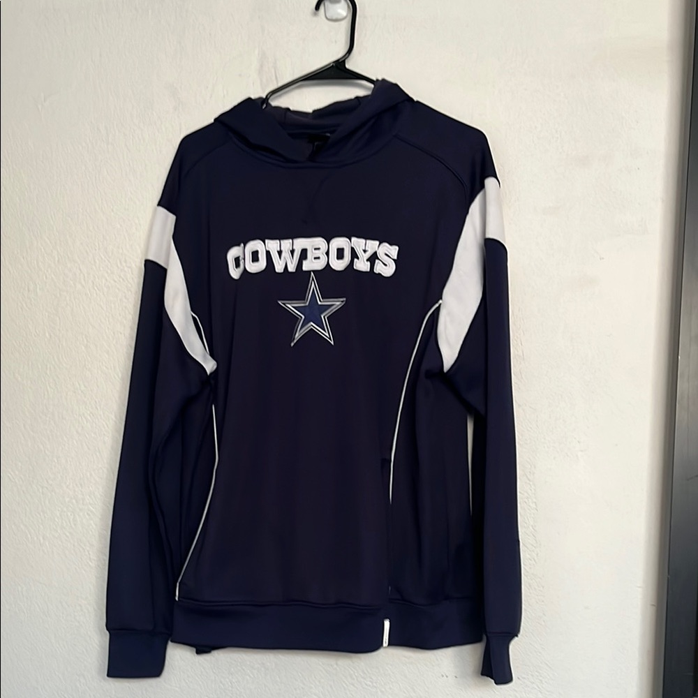 Reebok Blue and White Sweater with Classic Design